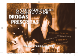 Folheto A Verdade sobre o Consumo de Drogas Prescritas
