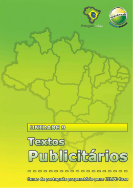 Unidade 9 - Cursos de Portugués Online