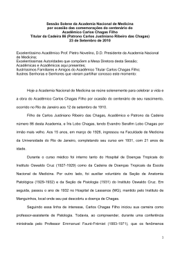 Chagas ANM proferido - Academia Nacional de Medicina