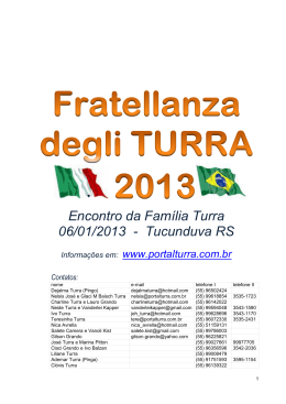 Fratellanza Turra 2013_Organização Geral-1