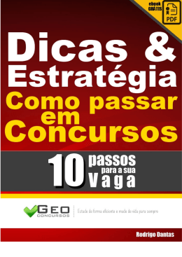DICAS & ESTRAT&Eacute;GIA: Como passar em Concursos