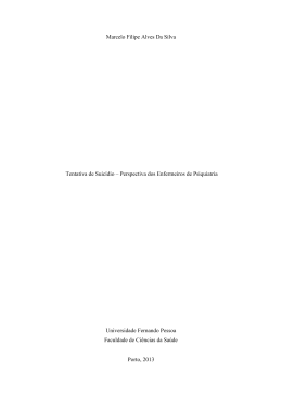 Marcelo Filipe Alves Da Silva Tentativa de Suic&iacute;dio