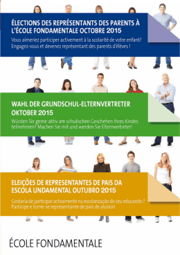 &Eacute;lections des repr&eacute;sentants des parents d`&eacute;l&egrave;ves