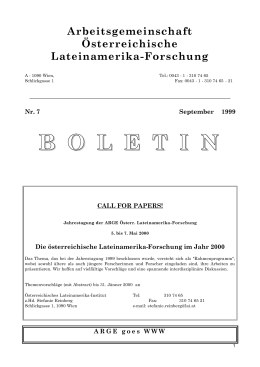 Boletín 7 (1999) - Lateinamerikaforschung Austria