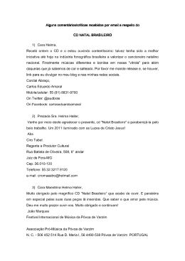 Alguns coment&aacute;rios/cr&iacute;ticas recebidos por email a