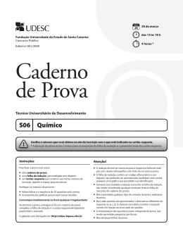 Prova - universidade do estado de santa catarina