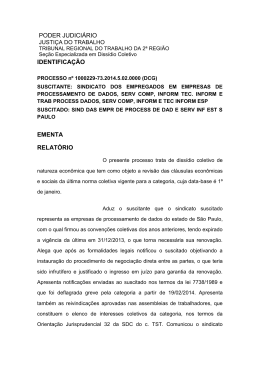 PODER JUDICI&Aacute;RIO IDENTIFICA&Ccedil;&Atilde;O EMENTA RELAT&Oacute;RIO