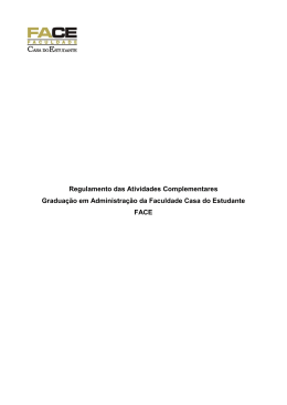 Regulamento de atividades complementares