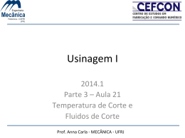 Usinagem I - Engenharia Mec&acirc;nica/UFRJ