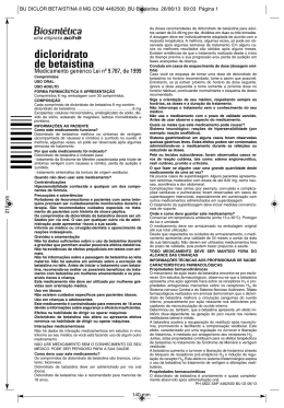 dicloridrato de betaistina