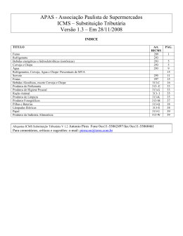 Al&iacute;quotas de ICMS 2008
