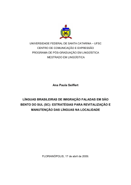Ana Paula Seiffert L&Iacute;NGUAS BRASILEIRAS DE IMIGRA&Ccedil;&Atilde;O