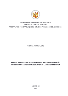 Iogurte simbiotico de acai (Euterpe edulis Mart.)