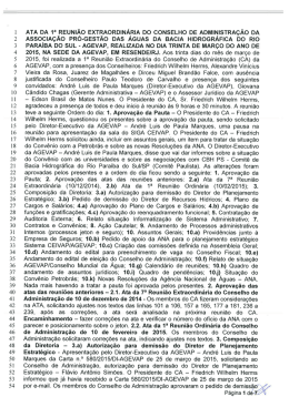 2&ordf; Reuni&atilde;o Ordin&aacute;ria do Conselho de Administra&ccedil;&atilde;o
