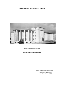 Boletim n.&ordm; 35 - Tribunal da Rela&ccedil;&atilde;o do Porto