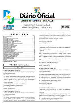 21 - Imprensa Oficial do Estado de Roraima