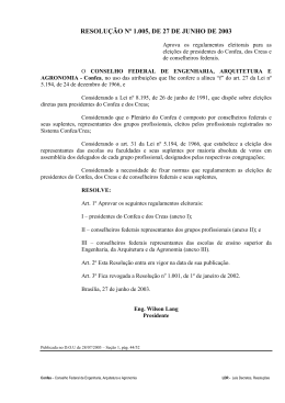 RESOLU&Ccedil;&Atilde;O N&ordm; 1.005, DE 27 DE JUNHO DE 2003