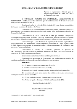 RESOLU&Ccedil;&Atilde;O N&deg; 1.021, DE 22 DE JUNHO DE 2007