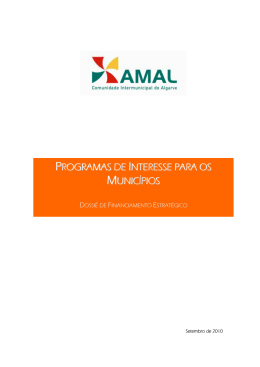 PROGRAMAS DE INTERESSE PARA OS MUNIC&Iacute;PIOS