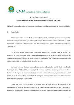 1 RELAT&Oacute;RIO DE AN&Aacute;LISE Audi&ecirc;ncia P&uacute;blica SDM n&ordm; 06