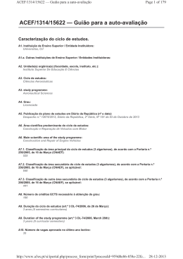 ACEF/1314/15622 &mdash; Gui&atilde;o para a auto-avalia&ccedil;&atilde;o