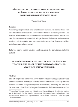 DI&Aacute;LOGO ENTRE O MESTRE E O PROFESSOR
