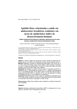Aptid&atilde;o f&iacute;sica relacionada a sa&uacute;de em adolescentes