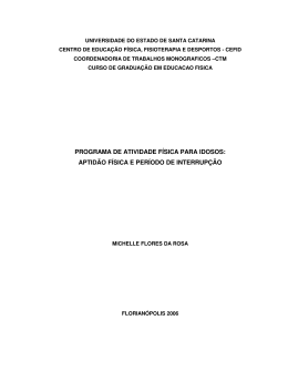 programa de atividade f&iacute;sica para idosos: aptid&atilde;o f&iacute;sica e per&iacute;odo de