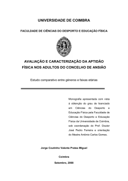 Avaliação e caracterização da aptidão física nos