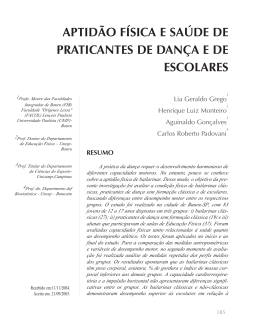APTID&Atilde;O F&Iacute;SICA E SA&Uacute;DE DE PRATICANTES DE DAN&Ccedil;A E