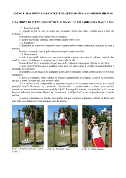 ANEXO I - DAS PROVAS PARA O TESTE DE APTID&Atilde;O F&Iacute;SICA