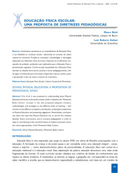 educa&ccedil;&atilde;o f&iacute;sica escolar: uma proposta de diretrizes