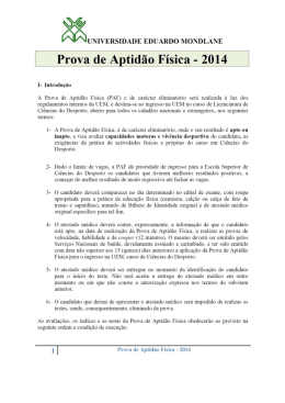 Prova de Aptid&atilde;o F&iacute;sica
