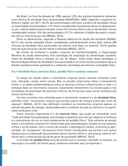4.4.1 Atividade f&iacute;sica, exerc&iacute;cio f&iacute;sico, aptid&atilde;o f&iacute;sica e pr&aacute;ticas