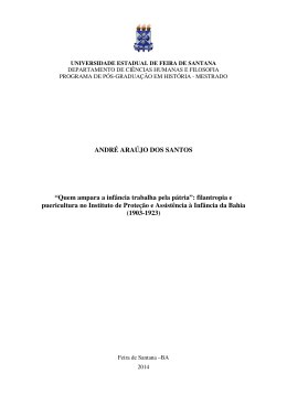 ANDR&Eacute; ARA&Uacute;JO DOS SANTOS &ldquo;Quem ampara a inf&acirc;ncia trabalha