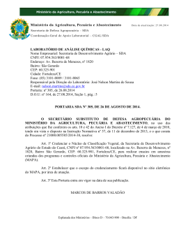 escopo de credenciamento do laq/sda