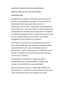 A ANTIGA CI&Ecirc;NCIA E ARTE DA CURA PR&Acirc;NICA