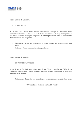 Posto Cl&iacute;nico de Coimbra A Dr.&ordf; Ana Sofia Oliveira Bento Roseiro