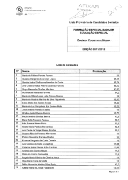 Lista Seriada FEEE - Cognitivo e Motor