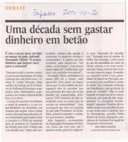 "Uma década sem gastar dinheiro em betão", Ana Sofia