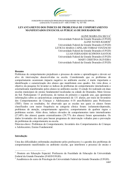 deslevantamento dos índices de problemas de comportamento