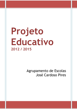 Projeto Educativo 2012 / 2015