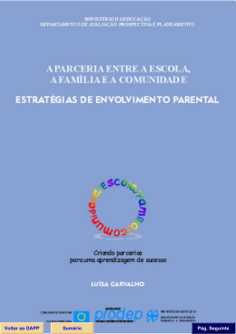 Estrat&eacute;gias de Envolvimento Parental com a Escola