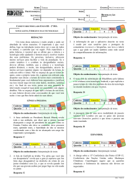 resolu&ccedil;&atilde;o e gabarito simulado fb 2&deg; dia - Esc Pr&eacute;