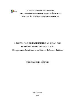 SAMPAIO, Fabiana Costa. A FORMA&Ccedil;&Atilde;O DO ENFERMEIRO NA