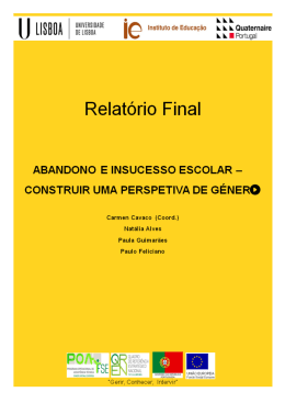 Abandono e Insucesso Escolar &ndash; Construir uma Perspetiva de G&eacute;nero