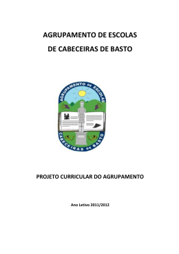 agrupamento de escolas de cabeceiras de basto projeto curricular