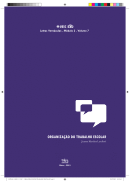 LETRAS - MOD 3 - VOL 7 - ORGANIZA&Ccedil;&Atilde;O DO TRABALHO