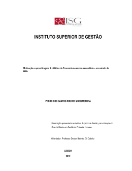 A did&aacute;tica da Economia no ensino secund&aacute;rio
