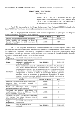 Projeto de Lei n&ordm; 205/2013 - banco de dados de processo legislativo